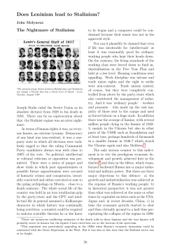 Does Leninism lead to Stalinism?