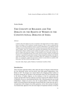 the concept of religion and the debate on the rights of women in the