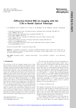 Diffraction-limited 800 nm imaging with the 2.56 m Nordic Optical