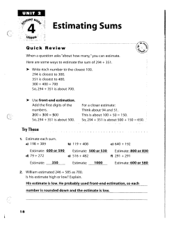 Estimating Sums