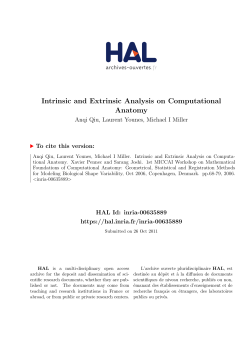 Intrinsic and Extrinsic Analysis on Computational Anatomy - HAL