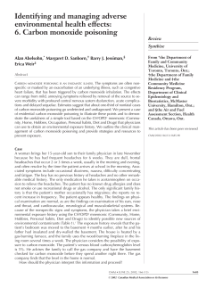 6. Carbon monoxide poisoning - National Center for Healthy Housing