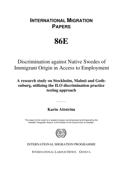 Discrimination against Native Swedes of Immigrant Origin in