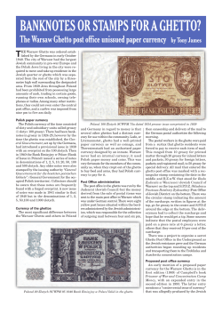banknotes or stamps for a ghetto?