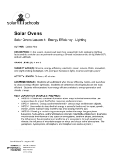 Solar Ovens Lesson 4