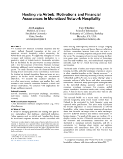 Hosting via Airbnb: Motivations and Financial Assurances in