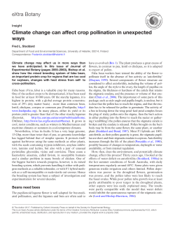 Climate change can affect crop pollination in