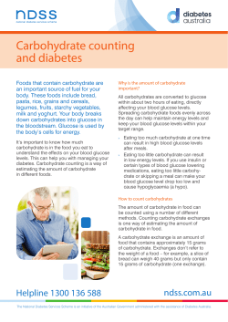 Carbohydrate counting and diabetes