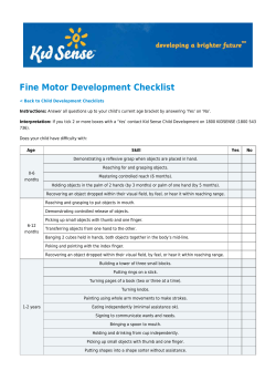 Fine Motor Development Checklist