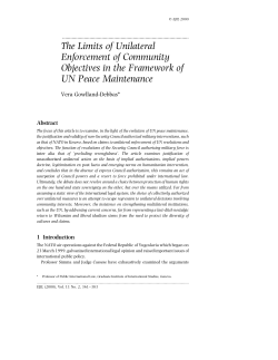 The Limits of Unilateral Enforcement of Community Objectives