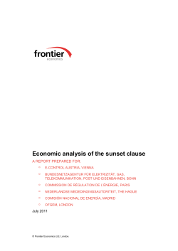 Economic analysis of the sunset clause