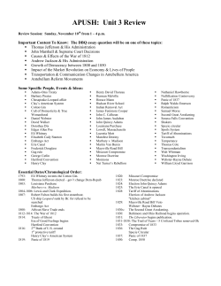 APUSH: Unit 3 Review