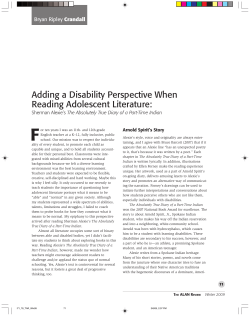 Adding a Disability Perspective When Reading Adolescent