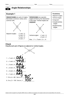 Angle Relationships