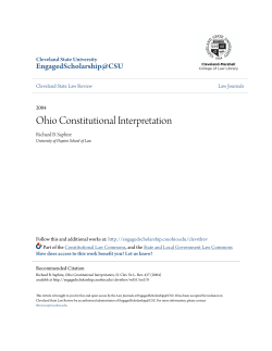 Ohio Constitutional Interpretation