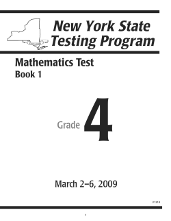 Mathematics Test Book 1 4Grade