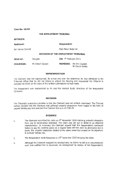 Ean James Cannell v Peel Motor Body Ltd