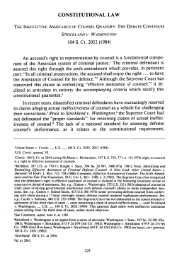 Strickland v. Washington 104 S. Ct. 2052 (1984)