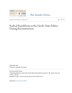 Radical Republicans in the North: State Politics During Reconstruction