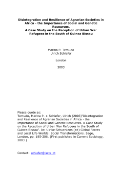 Disintegration and Resilience of Agrarian Societies in Africa