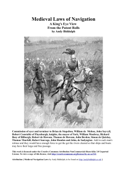 Medieval Laws of Navigation