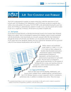 3.0 test content and format - K-12 Student Assessment