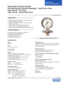 Data sheet 43X.30 - WIKA Instrument, LP
