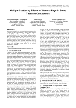 Multiple Scattering Effects of Gamma Rays in Some Titanium