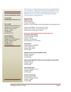 The list below is of hotels offering special discounts to Northwestern