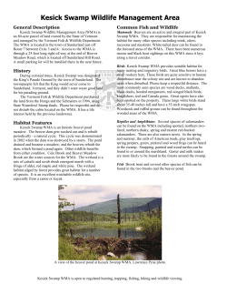 Kesick Swamp WMA - Vermont Fish and Wildlife