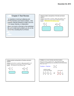 Chapter 5 Test Review or