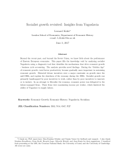 Socialist growth revisited: Insights from Yugoslavia