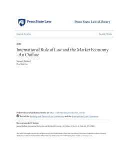 International Rule of Law and the Market Economy
