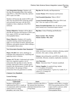 Dance the DNA Lesson Plan
