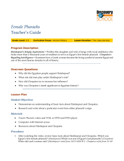 Female Pharaohs - Discovery Education
