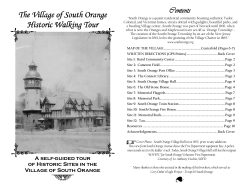 South Orange Historic Walking Tour