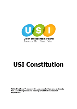 USI Constitution - Union of Students in Ireland