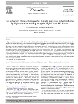 Identification of ryanodine receptor 1 single