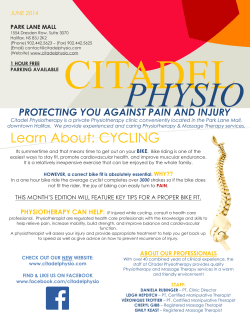 Learn About: CYCLING - Citadel Physiotherapy