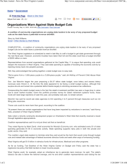 The State Journal - News fo... - West Virginia Center on Budget
