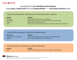 Nonfiction Text Features