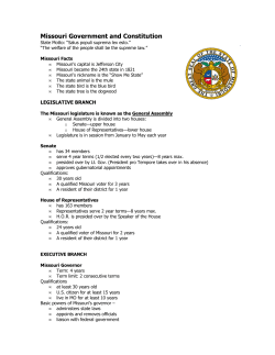 Missouri Government and Constitution