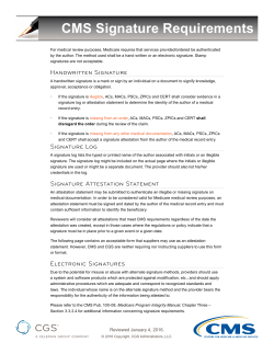 CMS Signature Requirements