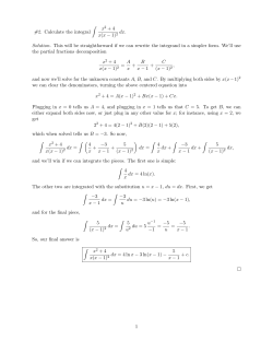 2. Calculate the integral &int; x2 + 4 x(x - 1) dx. Solution