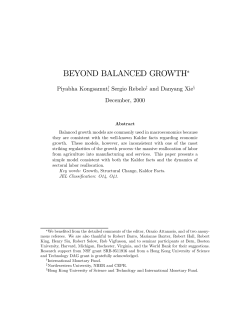 beyond balanced growth - Northwestern University