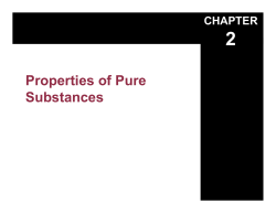 Properties of Pure Substances