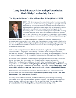 Long Beach Rotary Scholarship Foundation Mark Bixby Leadership