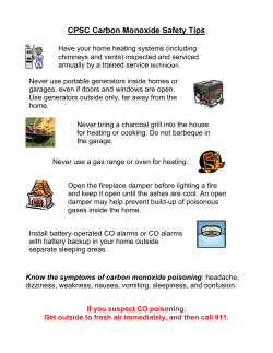 CPSC Carbon Monoxide Safety Tips