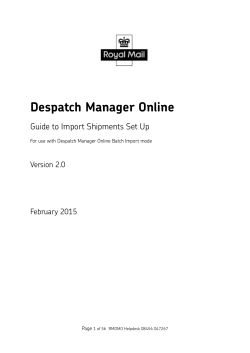 Despatch Manager Online