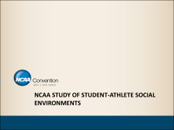 ncaa study of student-athlete social environments